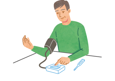 体温、血圧を定期的に測定イメージ